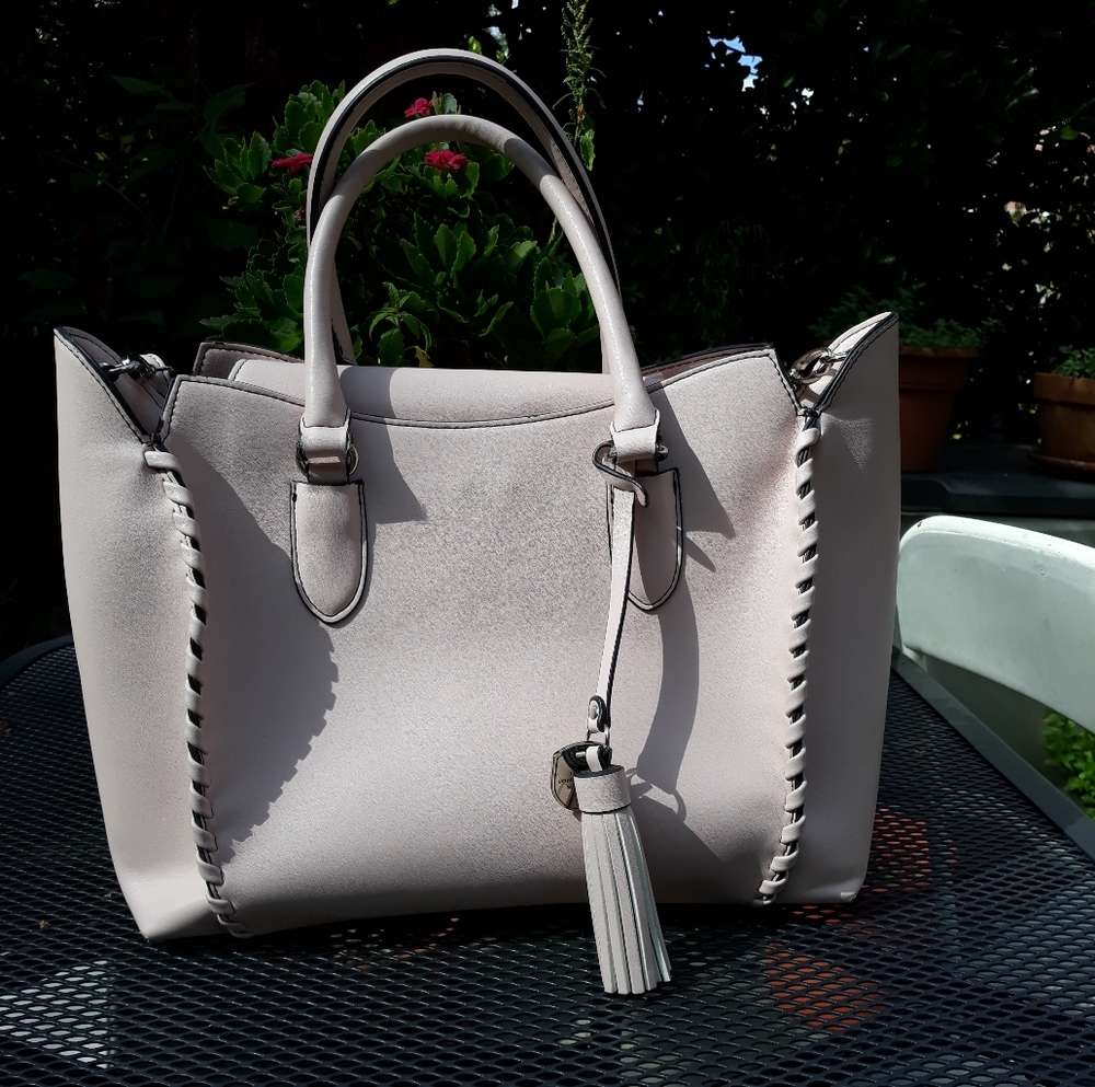 LONDON Fog Tassel Blush Pink Bag Satchel